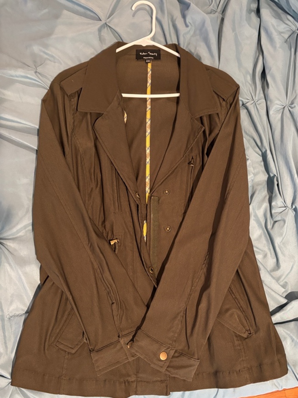 Copper Key Olive Utility Jacket with Button Details